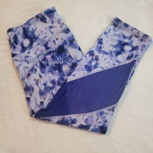 NWOT Old Navy Purple Watercolor Mesh Crop Leggings*